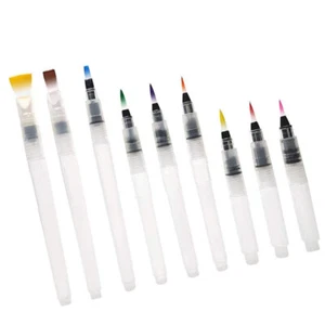 9 Pcs Wasserstift Aquarellpinselstift -Wasserpinsel Wasserlösliche Buntstifte - Bild 1 von 11