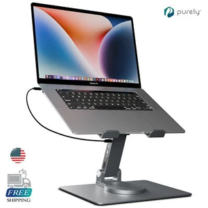 Purely L107 Soporte Ergonómico para Laptop/Tablet Estación de Acoplamiento 8 en 1, Plateado - Imagen 1 de 9