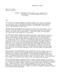 Informe de arresto de Lee Harvey Oswald - Firmado por 4 oficiales de arresto - Imagen 1 de 3