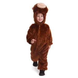 Dress Up America Kids Plush Cuddle Monkey Jumpsuit - Role Play Dress Up Set - Picture 1 of 4