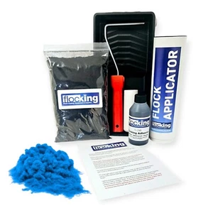 Kit Flocado - Azul Francés con rodillo de espuma y juego de bandejas - Imagen 1 de 3