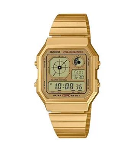 Casio Retro Unisex Uhr Digital Edgy Collection Goldfarben A130WEG-9AEF - Bild 1 von 1