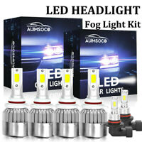 For 2010-2017 Chevrolet Equinox Combo LED Headlight Fog Light Bulbs Pure White