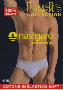 6er Set Navigare Slip ART.574/E, Slip mit Gummizug außen gesprochen, Baumwollslip - Bild 1 von 10