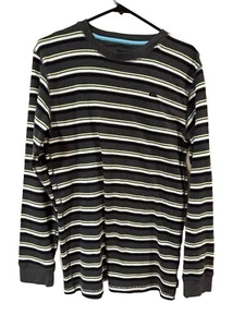 YOUTH Quicksilver Thermal Boys Sz XL Gray Black Surf Skate Long Sleeve EUC - Picture 1 of 4