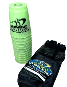 Speed Stacks Glow In The Dark 12 Stacking Cups with Storage Bag WSSA - Picture 1 of 5