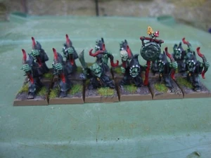 WARHAMMER FANTASY THE OLD WORLD NIGHT GOBLIN ARCHER REGT X 12 - PRO PAINTED - Picture 1 of 8