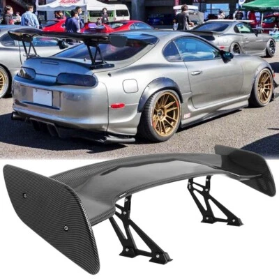 46” Carbon Fiber Rear Trunk Spoiler Wing Adjustable GT-Style For Toyota Supra Foto 1 de 4