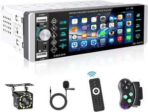 Autoradio Bluetooth Radio 5.1 Zoll Bildschirm Touchscreen 2 Usb Mikrofon Aux Car - Picture 1 of 7