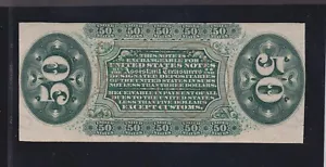 US 50c Fractional Currency Narrow Margin Specimen Green Back FR 1331sp Ch CU (4) - Picture 1 of 2