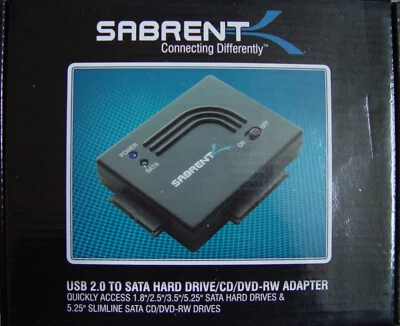 New in the box Sabrent USB 2.0 to Sata Hard Drive/CD/DVD-RW Adapter - Image 1 of 4