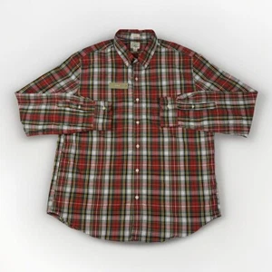 Camisa elástica J Crew para hombre X-grande roja a cuadros manga larga camisa con botones nueva con etiquetas - Imagen 1 de 11