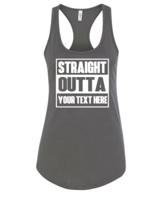 Женская майка прямая футболка Outta персонализированная индивидуализированная футболка на заказ - Изображение 1 из 3