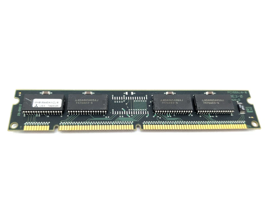 MH8V6445AWZJ-6 64MB Edo RAM 8Mx64 168-Pin Memory Double Sided Mitsubishi 60ns - Image 1 of 1