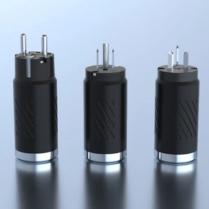 1 PCS NA Series Rhodium Plated US EU AC Optimizer Noise Removal Plug Clear Line - Picture 1 of 10