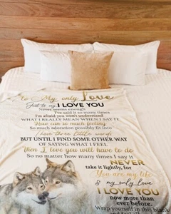 Customized To My Only Love| Cozy Premium Fleece Sherpa Woven Blanket - Picture 1 of 4