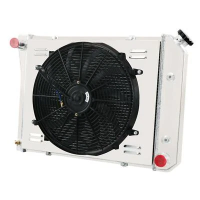 4-рядная радиаторная плащаница и вентилятор для 1973-1974 Chevy Nova/PONTIAC VENTURA/Apollo 23 дюйма W - Изображение 1 из 4