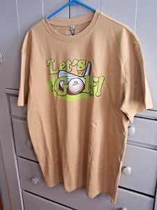 DJ Khaled We The Best LET'S GOLF Shirt hellbraun Größe LARGE - neu mit Etikett - Bild 1 von 5