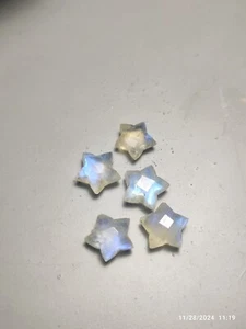 Captivating 12 mm Star-Cut Rainbow Moonstone Polished Gemstone - Picture 1 of 7