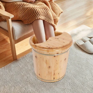 Cubo de baño de pies de 40 * 40 cm barril de baño de pies de madera cubo de soporte de piso - Imagen 1 de 18