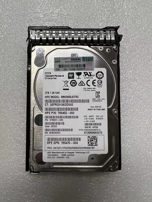 765466-B21 HP 2TB 12G SAS 7.2K RPM 2.5" 512E HDD 765873-001 765452-002 - Image 1 of 4