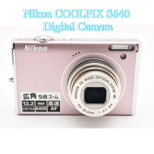 Nikon COOLPIX S640 Digital Camera 12.2 MP 5x Optical Zoom Face Detection Pink - Picture 1 of 9
