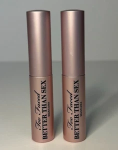 2x Too Faced Better Than Sex Mascara Black Travel .17 oz NEW w/o Box - Picture 1 of 4