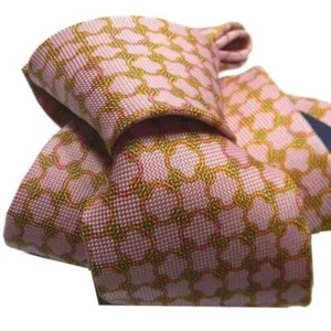 Krawatte Tie Seide Silk Bedruckt Rosa Rose Pink Fanta Krawatten Aus Seide Rosa - Picture 1 of 2