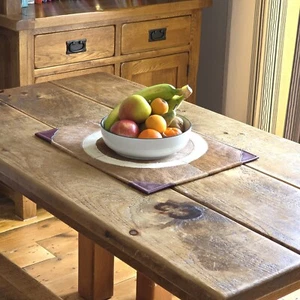 Cowhide table placemat, Premium quality, Genuine hair-on leather, house warming - Picture 1 of 5