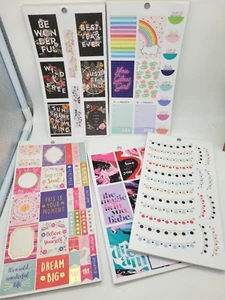 Happy Planner Sticker Books Lot 171+ pages Positivity Dream Rainbow Colorful - Picture 1 of 16