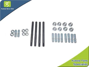 New Cylinder Head STUD & NUT KIT FITS Kubota V1702  - Bild 1 von 7