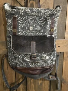 Myra Bag Canvas Rindsleder Rucksack - Bild 1 von 12