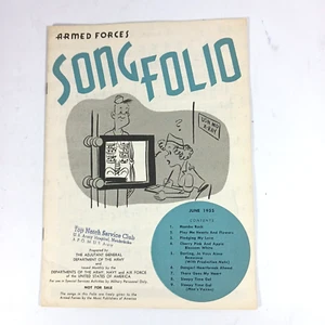 Folio Canción De Colección Años 50 Fuerzas Armadas Jun 1955 Mambo Rock Sleepy Time Gal - Imagen 1 de 3