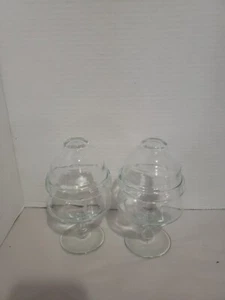 2 Set Vintage-Bedside-Etched And Cup-made Tumble Up Crystal - Picture 1 of 7