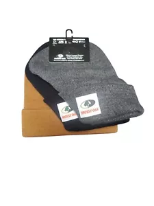 Gorro de invierno gris/negro/marrón tejido acanalado roble musgo para hombre nuevo con etiquetas - Imagen 1 de 6