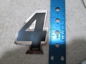 old school bmx ati silver n black plate race number# 4 GT Mongoose Haro - Picture 1 of 2