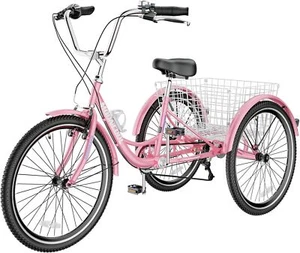 MOONCOOL Adult Tricycle Trike 7Speed 20/24/26" 3-Wheel Bike w/ Basket for Senior - Picture 1 of 30