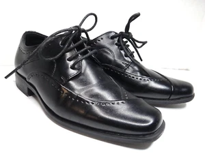 Stacy Adams Dress Oxfords, Lace Up, Faux Leather, Black, Boys Size 1 M - Picture 1 of 7