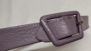 Vintage Lavender Color Leather Belt Size 26 1950s MCM early 60s MOD Cinch Waist - Picture 1 of 24