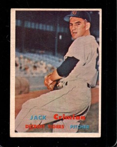 1957 TOPPS #297 JACK CRIMIAN VGEX TIGERS *X103102