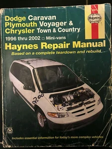 Dodge Caravan Plymouth Voyager Chrysler Town & Country 1996-2002 Haynes 30011 - Imagen 1 de 3