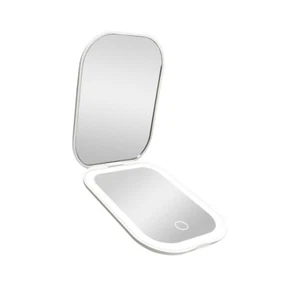 LED folding mirror magnifying travel makeup shaving beauty mirror bathroom - Picture 1 of 9
