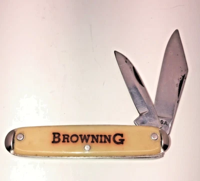 Vintage Browning Knife 2 Blade folding Pocketknife Made in USA 1960's VERY RARE - Image 1 of 4