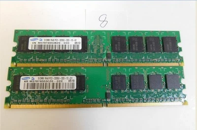 SAMSUNG 512MB 1Rx8 PC2-3200U-333- 2 STICKS Foto 1 de 2