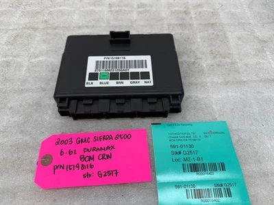 03 04 Chevrolet GMC 1500 2500 DURAMAX BODY CONTROL MODULE BCM 15198116 - Image 1 of 4
