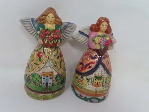 Jim Shore Angel Salt And Pepper Shakers Certified International - Picture 1 of 5