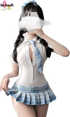 Women Schoolgirl Lingerie Outfit Kawaii Anime Costume Japanese Uniform MiniSkirt - Image 1 of 4