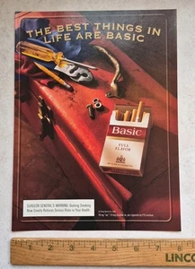 BASIC Cigarettes Magazine Print Ad Advertisement Vintage 2000 Red Toolbox  - Picture 1 of 2