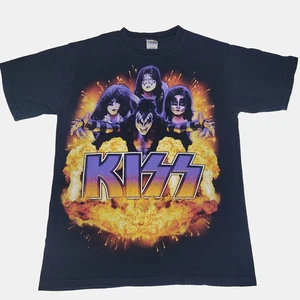 Vintage 2004 Rock The Nation World Tour Kiss Band Tee Size Medium Black - Picture 1 of 9