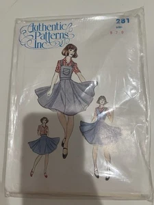 Authentic Patterns Inc #281 Ladies Square Dancing Dress Size 5-7-9 - Picture 1 of 5